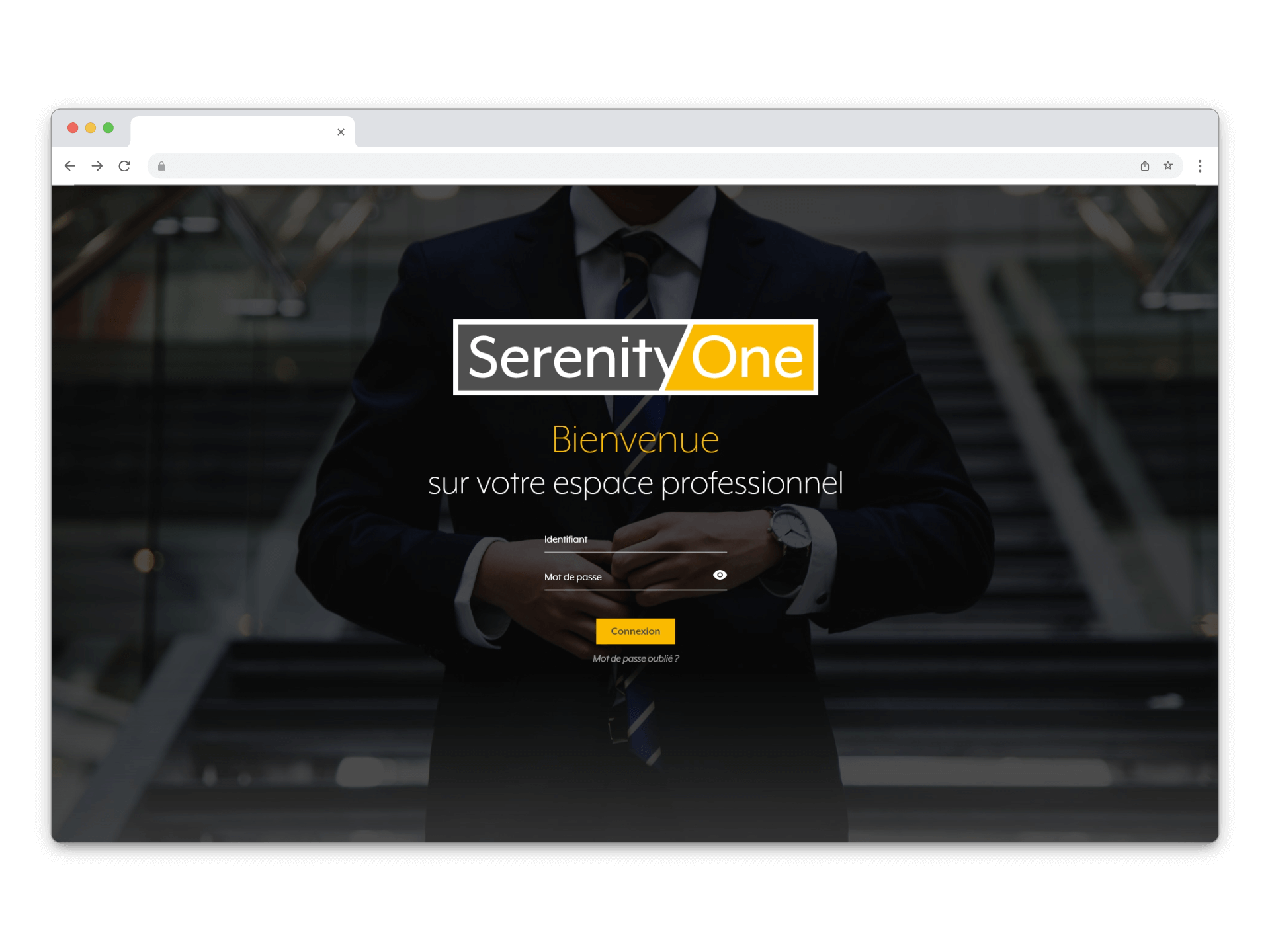 Page login Espace client Serenity One