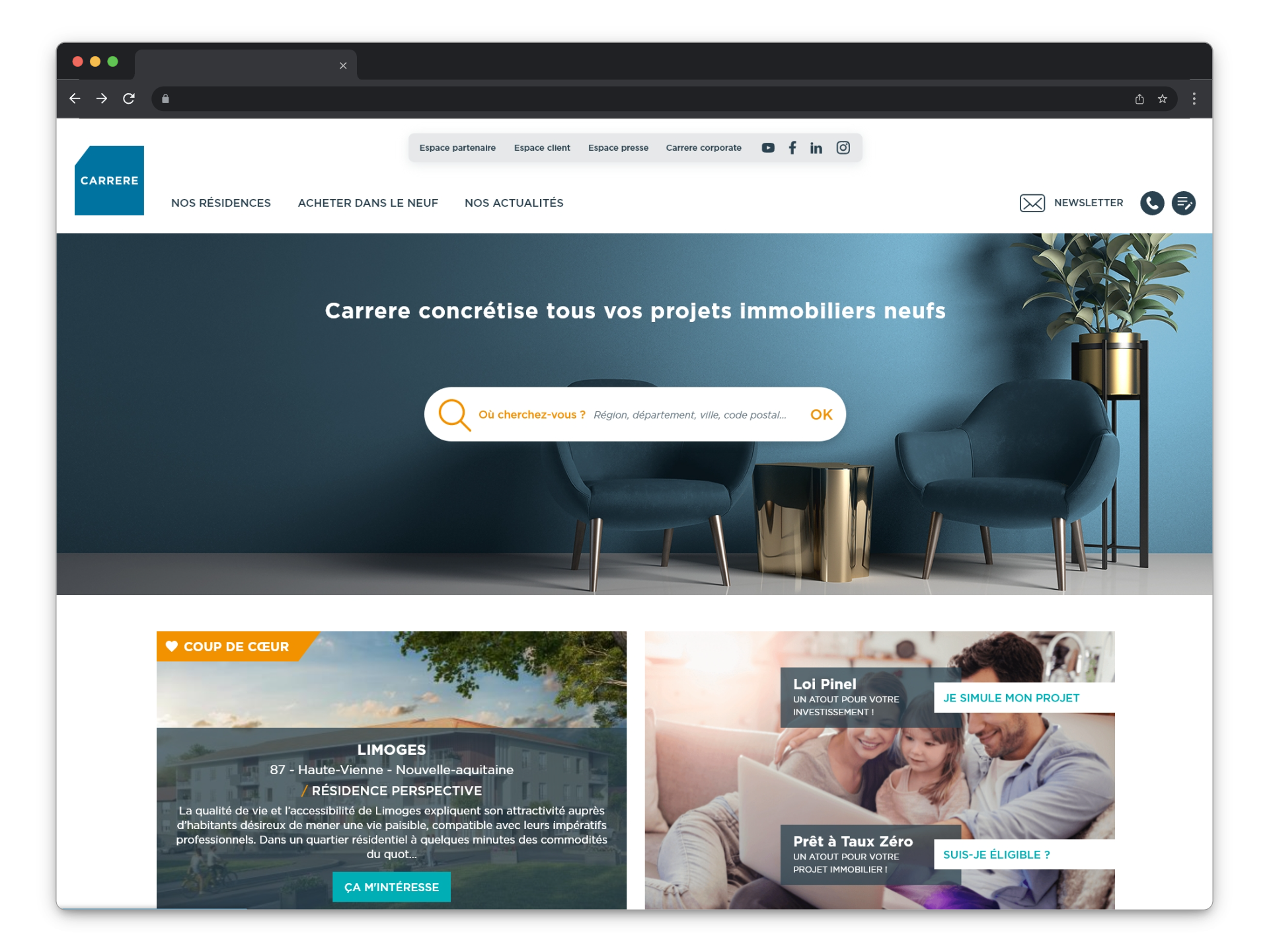 Page accueil Carrere Promotion