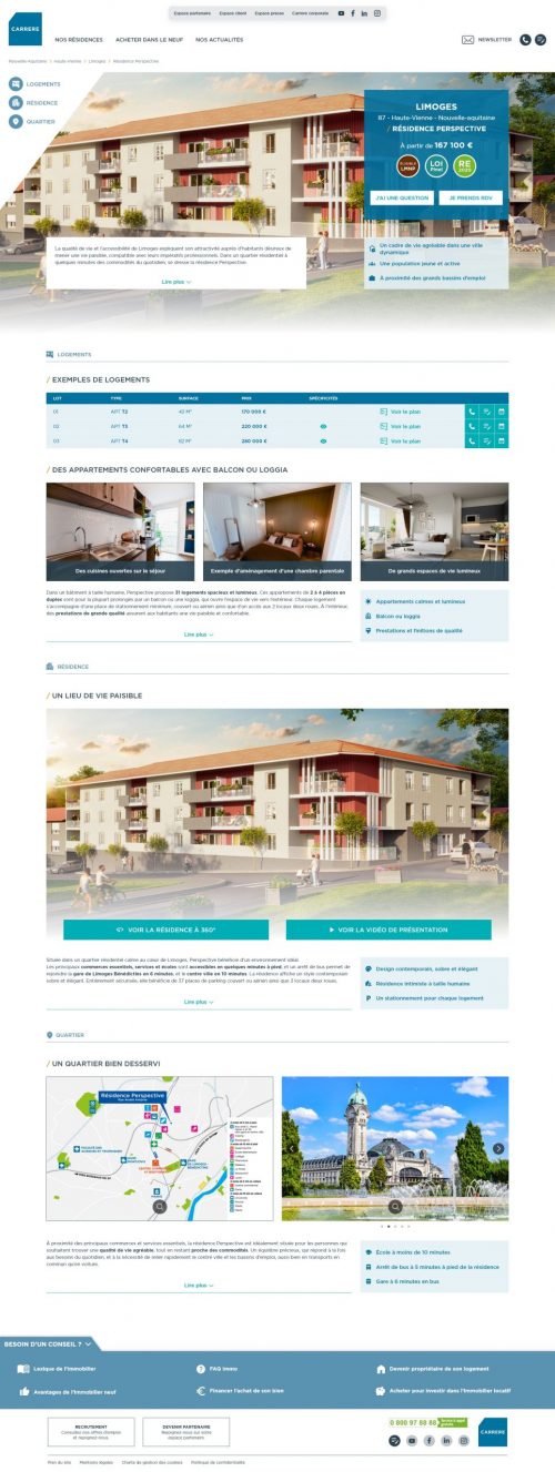 Page résidence Carrere Promotion